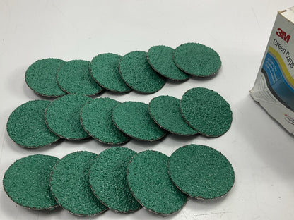 3M 01398 Green Corps Roloc 2'' Surface Prep Disc, 24 Grit - Pack Of 17 Discs