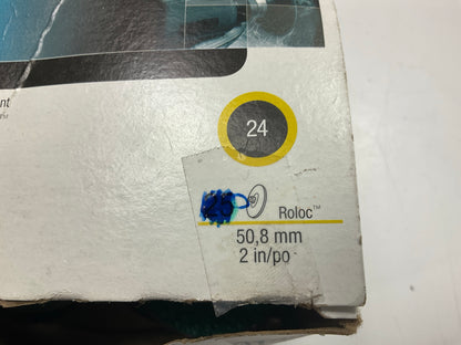3M 01398 Green Corps Roloc 2'' Surface Prep Disc, 24 Grit - Pack Of 17 Discs