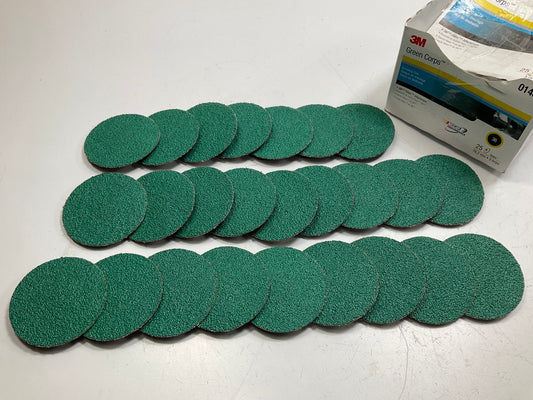 3M 01407 Green Corps Roloc Disc, TR, 3'' X 36 Grit, 24 Discs Total