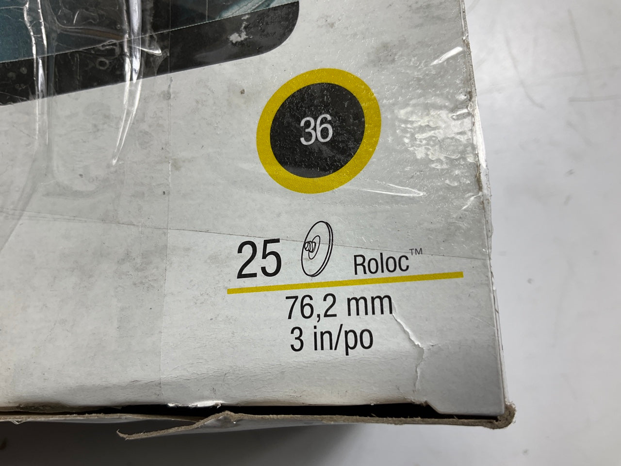 3M 01407 Green Corps Roloc Disc, TR, 3'' X 36 Grit, 24 Discs Total