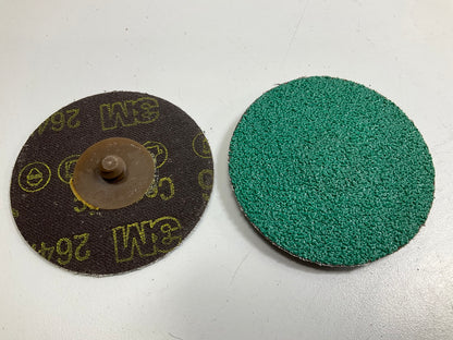 3M 01407 Green Corps Roloc Disc, TR, 3'' X 36 Grit, 25 Discs Total