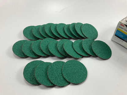 (24) Discs - 3M 01408 Green Corps Roloc 3'' Abrasive Sanding Disc, Coarse 24 Grit