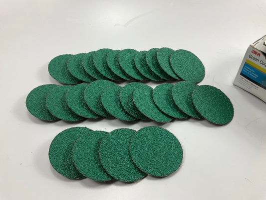 (24) Discs - 3M 01408 Green Corps Roloc 3'' Abrasive Sanding Disc, Coarse 24 Grit