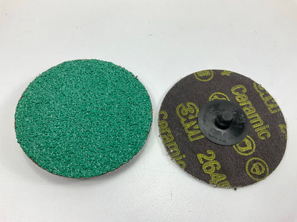 (25) Discs - 3M 01408 Green Corps Roloc 3'' Abrasive Sanding Disc, Coarse 24 Grit