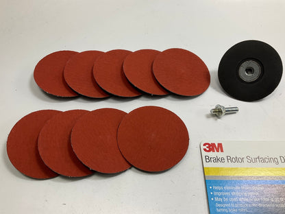 3M 01410 3'' Brake Rotor Surfacing Surface Disc Starter Pack W/ Pad -  120 Grit