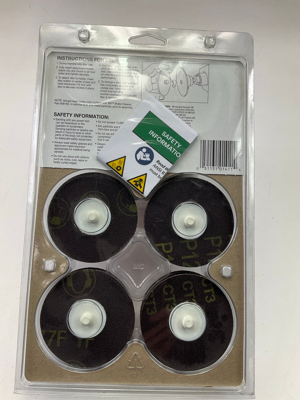 12 Pack - 3M 01411 Roloc Brake Rotor Surface Conditioning Discs 3'' P120 120 Grit