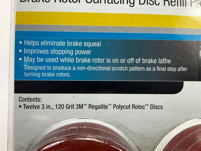 12 Pack - 3M 01411 Roloc Brake Rotor Surface Conditioning Discs 3'' P120 120 Grit