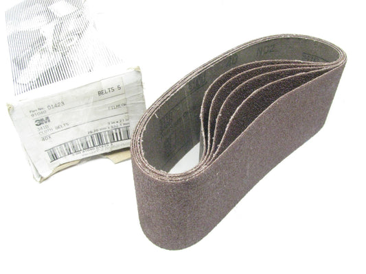 3m 01423 241D Three-M-Ite Resin Bond Abrasive Belt P40 Grit, 3'' X 21'' - 5/Pack