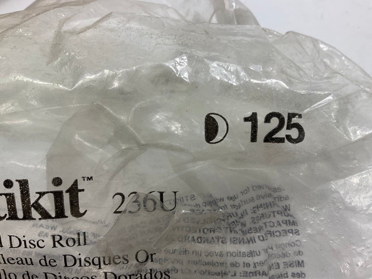 3M 01427 Stikit Gold Sanding Disc Roll 236U, 5'', P100 Grade, 125 Discs Per Roll