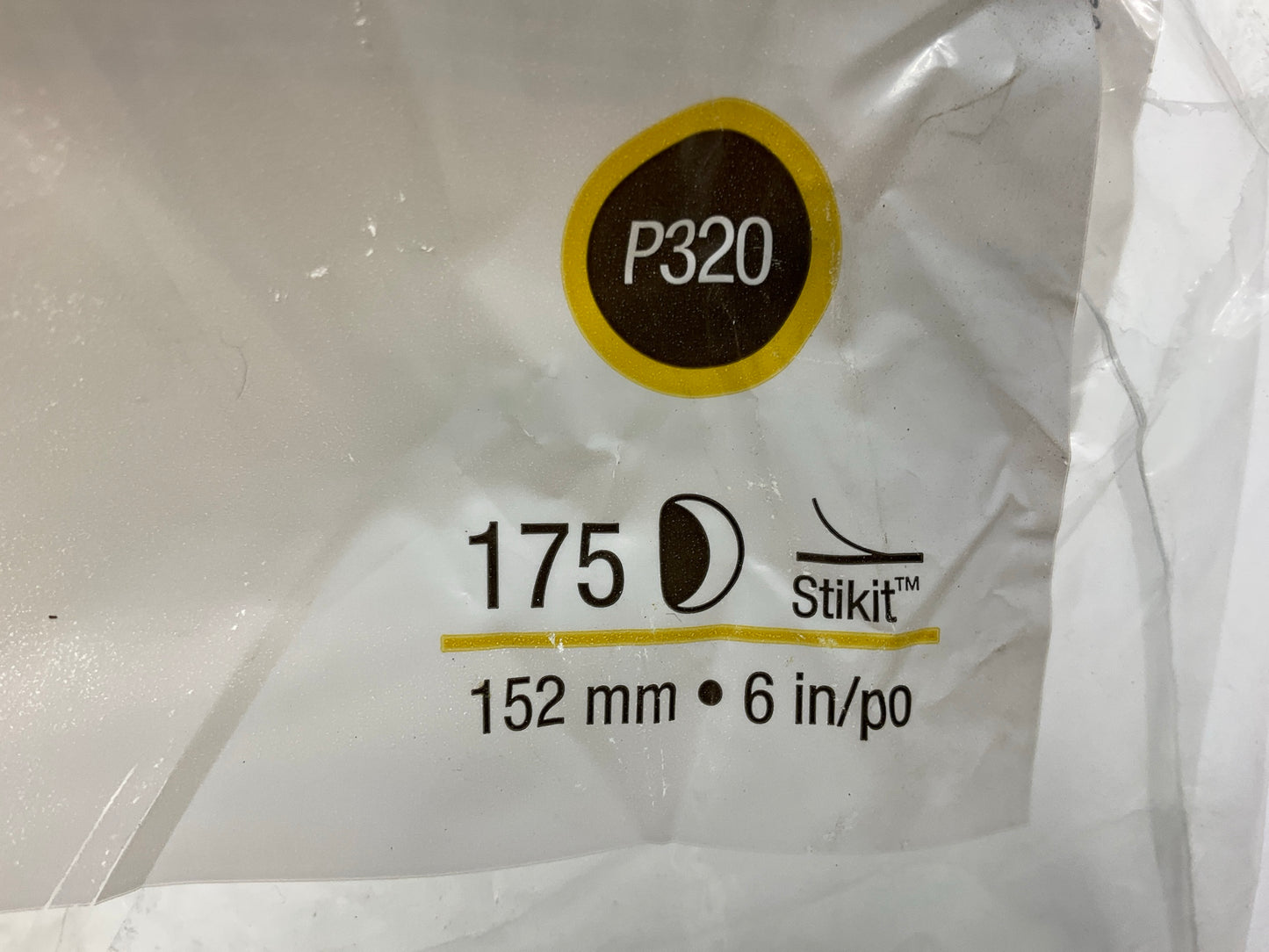 6 Rolls - 3M 01435 Stikit Gold Paper Disc Roll, 6'', P320 Grade, 175 Discs / Roll