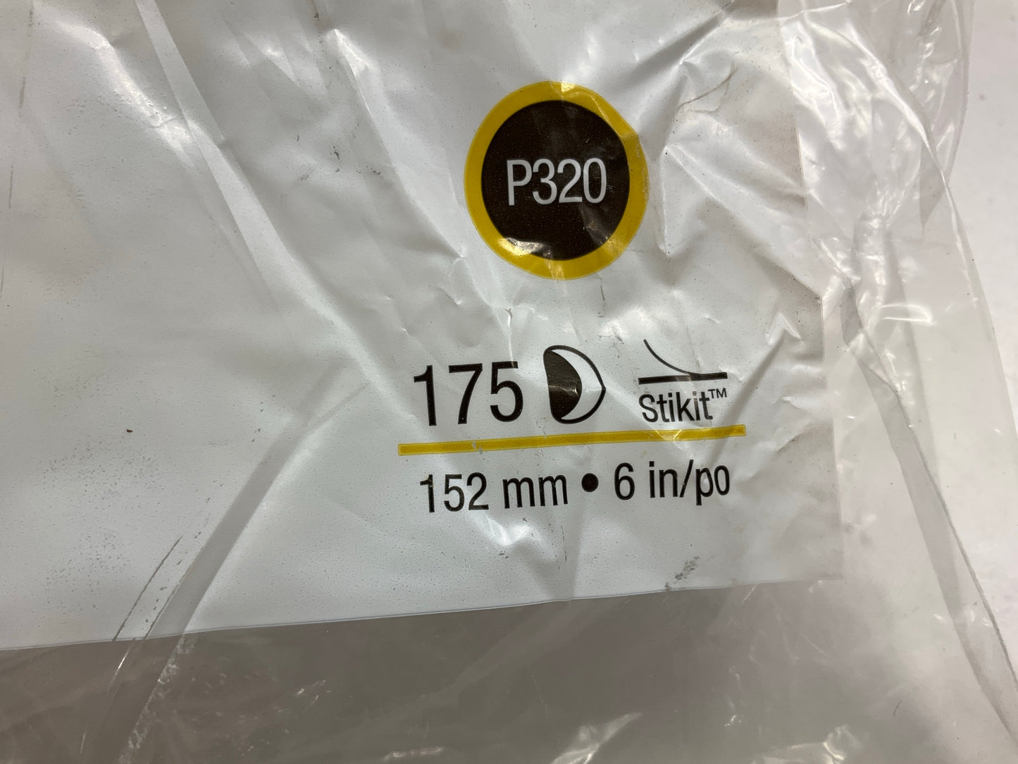 3M 01435 Automotive 6'' Stikit Gold Disc Roll  P320 Grit - 175 Discs Per Roll