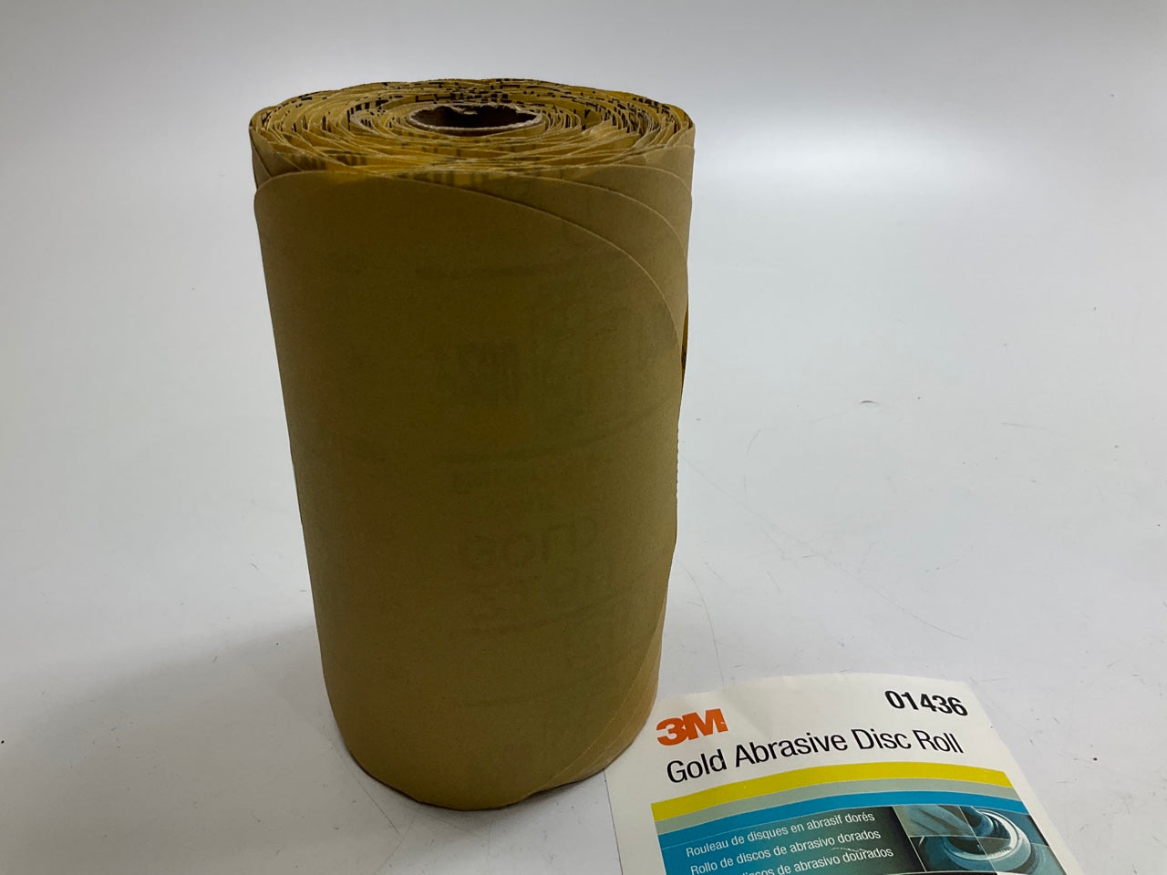 3M 01436 Stikit Gold Sanding Disc Roll, 6'' Diameter, P280 Grit, 175 Discs / Roll
