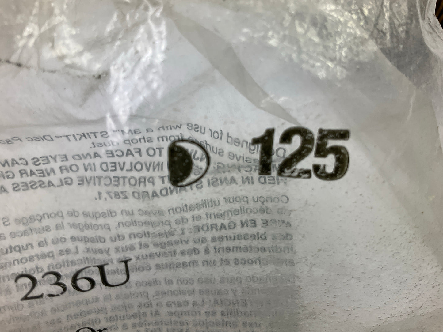 3M 01442 236U Stikit PSA Gold Sanding Disc Roll 6 Inch, P100 Grit 125 Discs/Roll