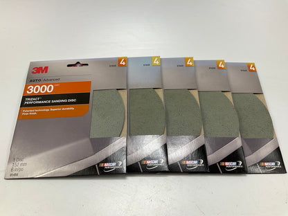 5 Discs - 3M 01459 Trizact Performance Sanding Abrasive Disc, 6 In, 3000 Grit