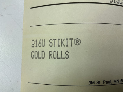 3M 01484 Stikit 216U Gold 8'' P400 Grit Abrasive Sanding Disc Roll, 125 Discs
