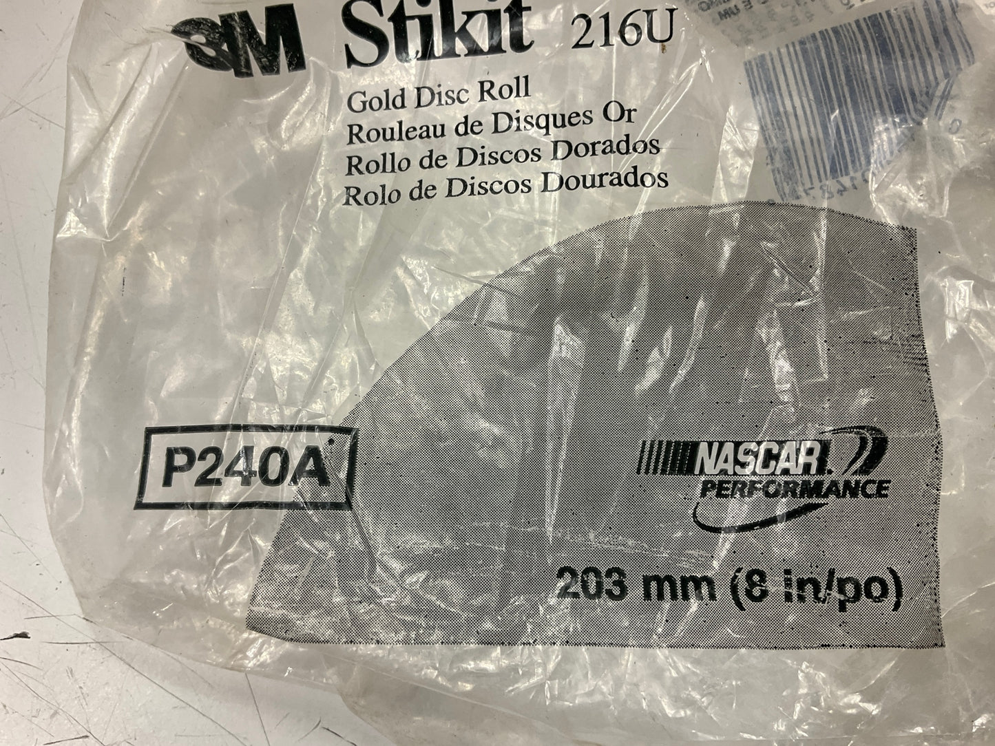 3M 01487 Stikit Gold 8'' P240A 240 Grit Sanding Disc Roll, 125 Discs