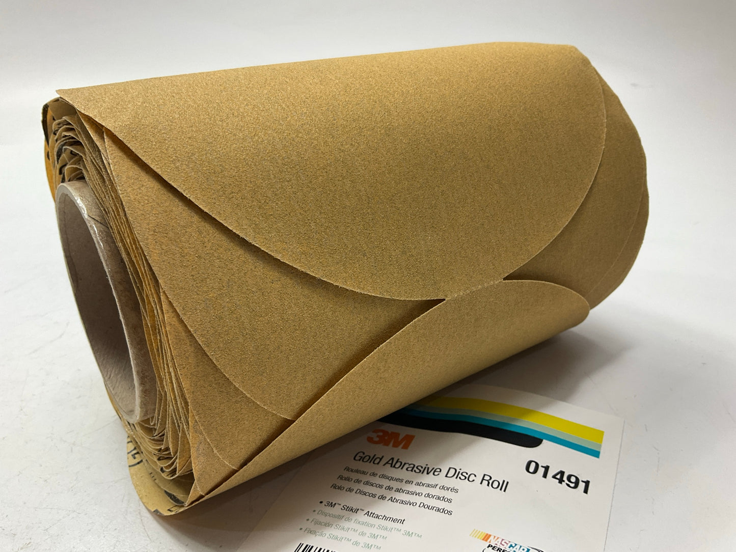 3M 01491 Stikit Gold 8 In. P120 Grit Sanding Disc Roll (125 Discs / Roll)