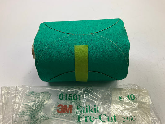 3M 01501 5 Inch Stikit 80D Grit Fre-Cut Sanding Disc Roll, 100 Disc Per Roll