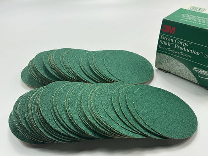 3M 01545 PSA Green 5 In. 40 Grit Abrasive Sanding Disc (100 Discs)