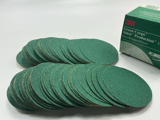 3M 01545 PSA Green 5 In. 40 Grit Abrasive Sanding Disc (100 Discs)