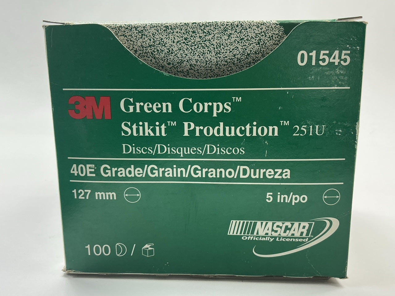3M 01545 PSA Green 5 In. 40 Grit Abrasive Sanding Disc (100 Discs)