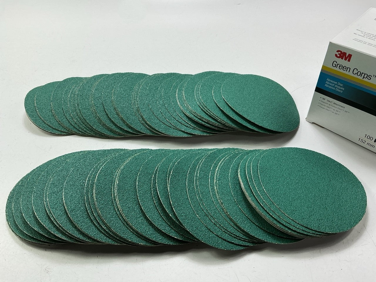 3M 01547 6'' Abrasive Sanding Discs, 40E 40 Grit, Box Of 100 Discs