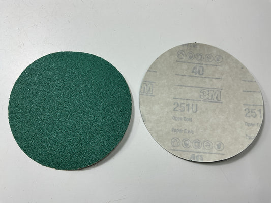 3M 01547 6'' Abrasive Sanding Discs, 40E 40 Grit, Box Of 100 Discs