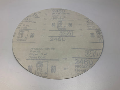 3M 01549 Green Corps Stikit Production Sanding Discs, 8'', 80 Grit, 24 Discs