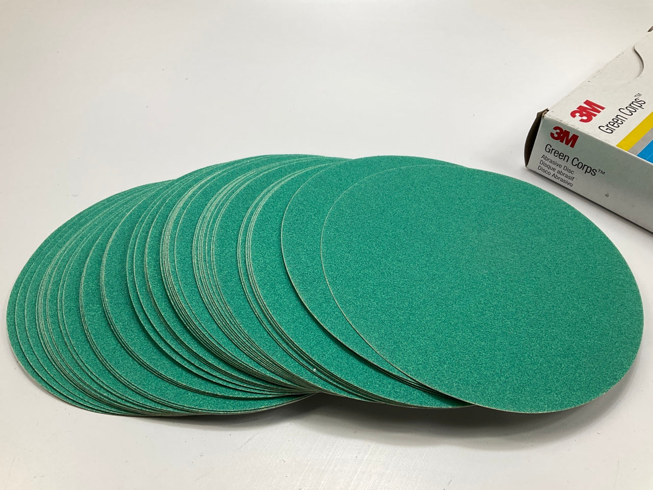 3M 01549 Green Corps Stikit Production Sanding Discs, 8 In 80 Grit, 50 Discs