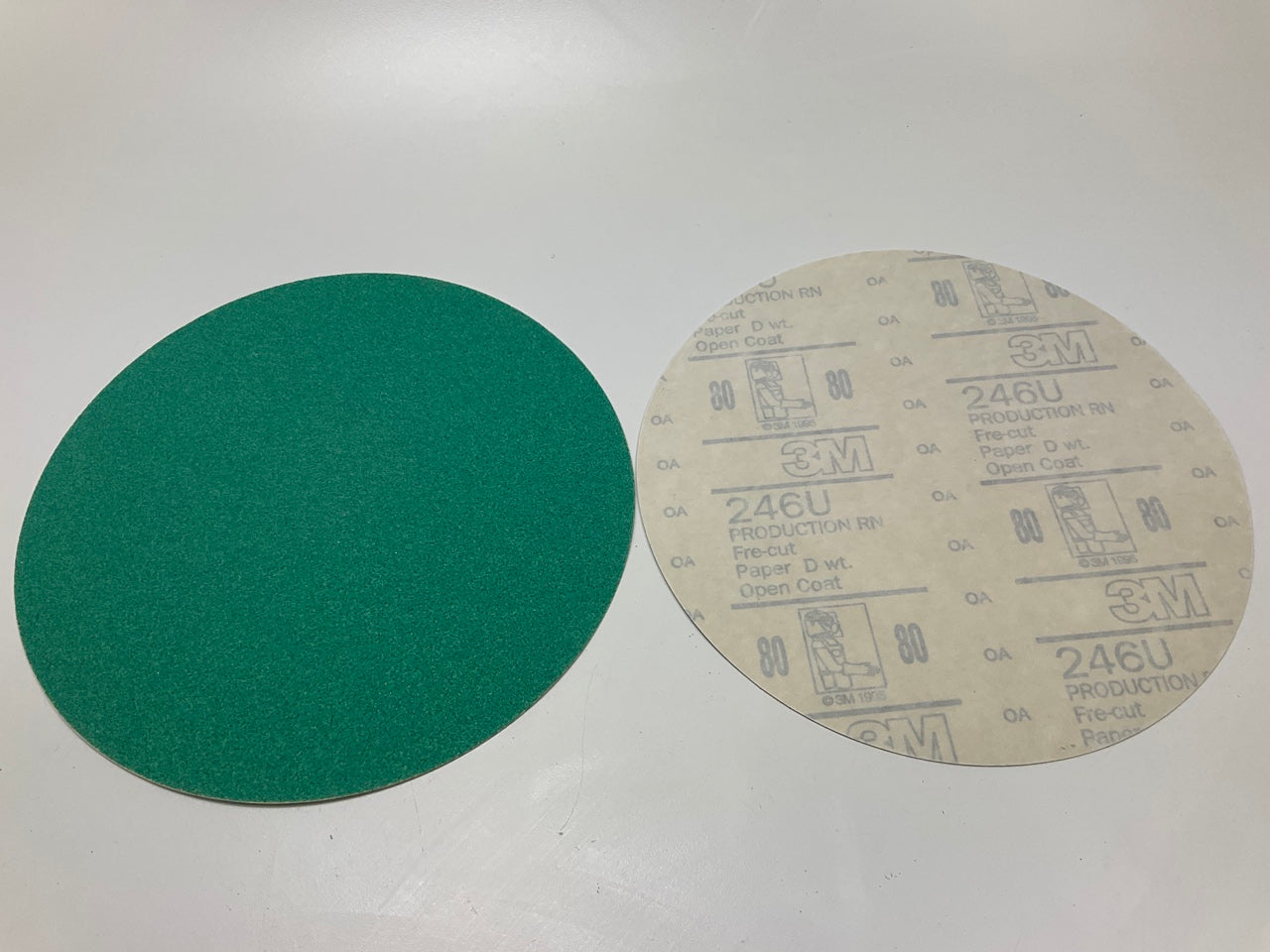 3M 01549 Green Corps Stikit Production Sanding Discs, 8 In 80 Grit, 50 Discs