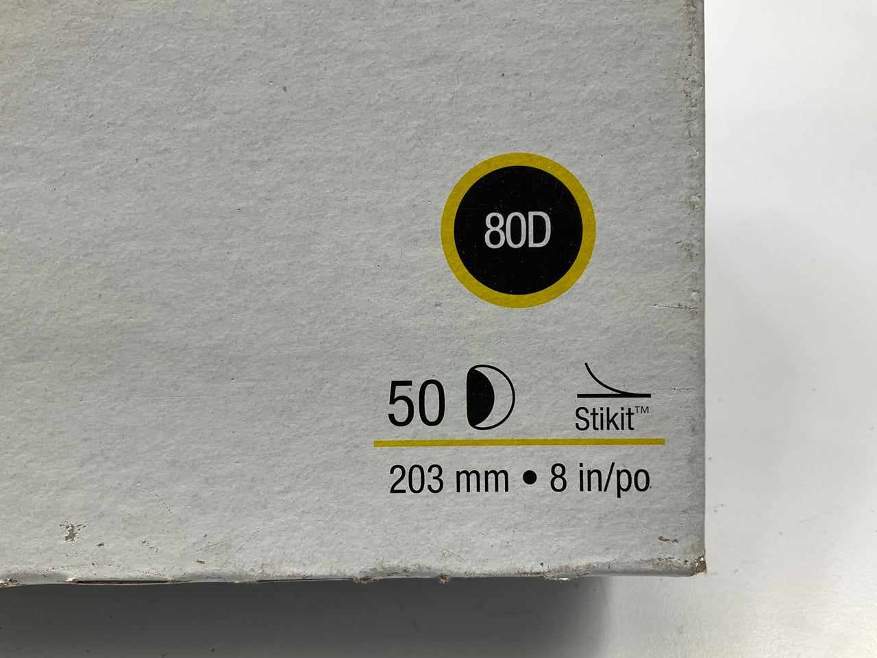 3M 01549 Green Corps Stikit Production Sanding Discs, 8 In 80 Grit, 50 Discs