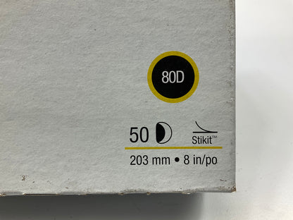 3M 01549 Green Corps Stikit Production Sanding Discs, 8 In 80 Grit, 50 Discs