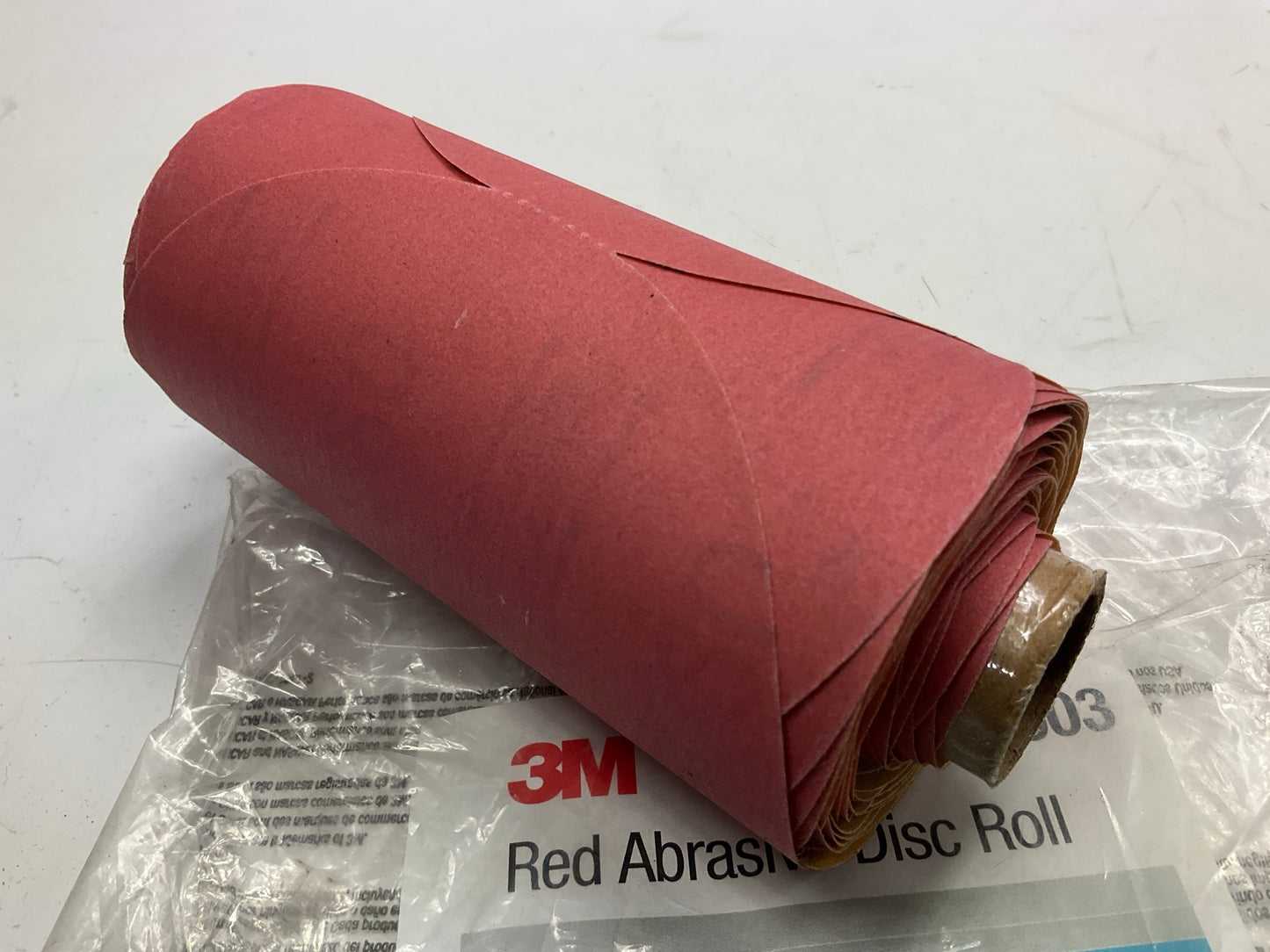 3M 01603 Red Abrasive PSA Sanding Disc, 5 In, P320, 100 Discs Per Roll