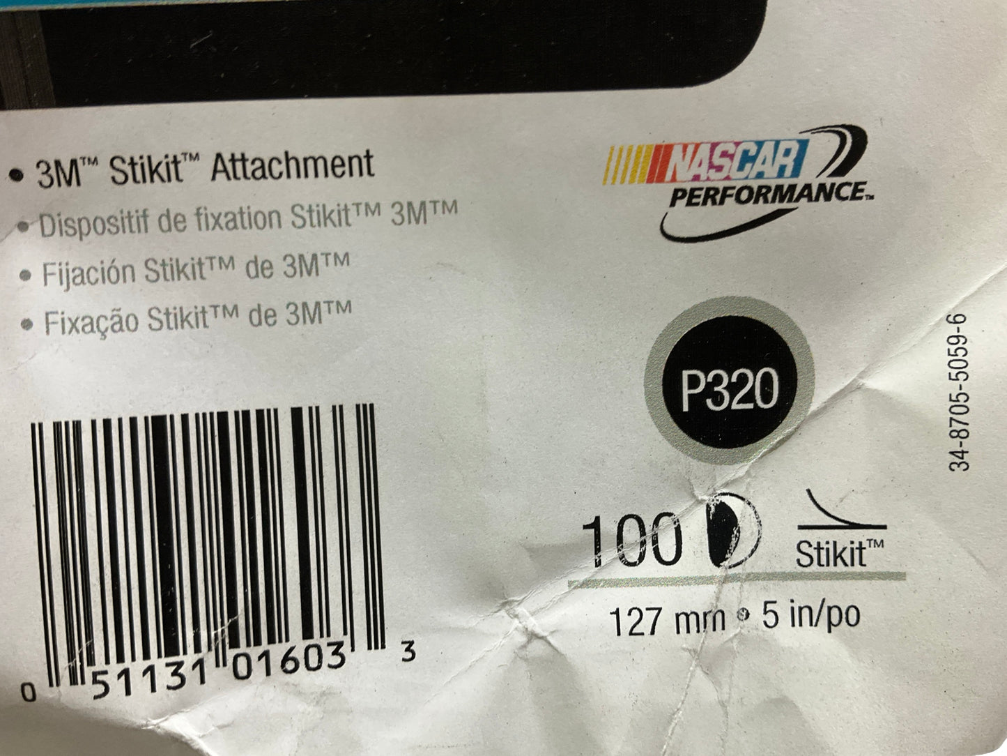 3M 01603 Red Abrasive PSA Sanding Disc, 5 In, P320, 100 Discs Per Roll