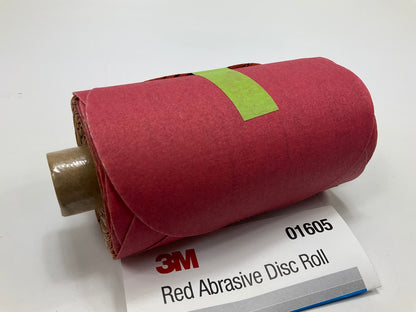 3M 01605 Stikit Red Abrasive PSA Sanding Disc, 5 In, P220, 100 Disc Roll