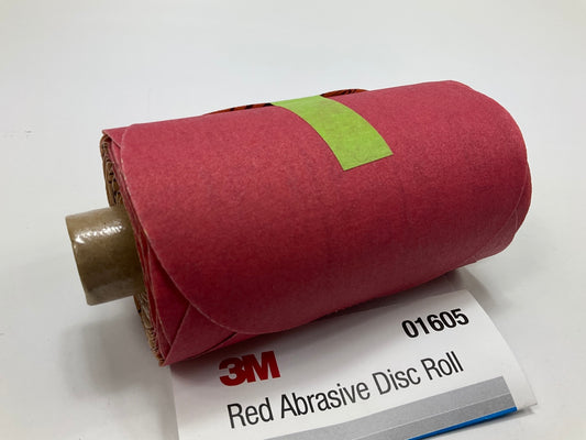 3M 01605 Stikit Red Abrasive PSA Sanding Disc, 5 In, P220, 100 Disc Roll