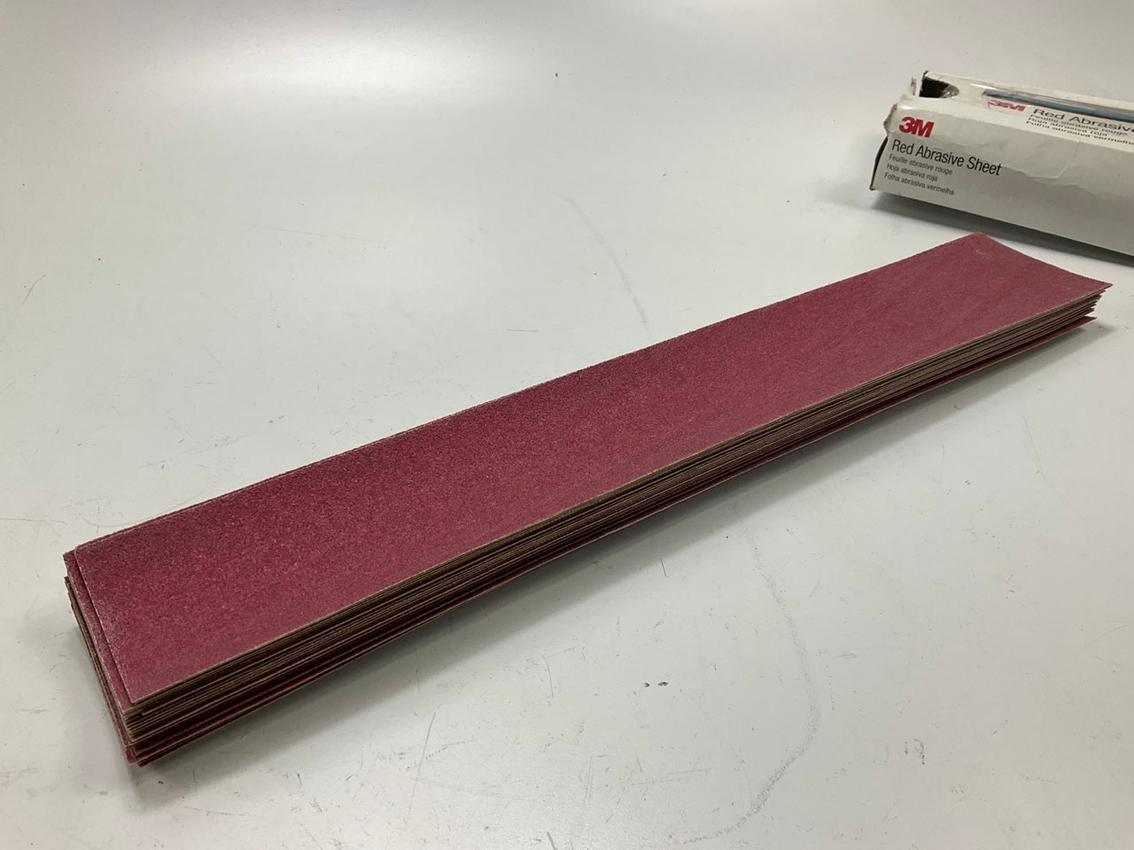 3M 01679 Red Abrasive Stikit 2-3/4''x16-1/2'' 80 Grit Sanding File Sheets, 25 Pcs