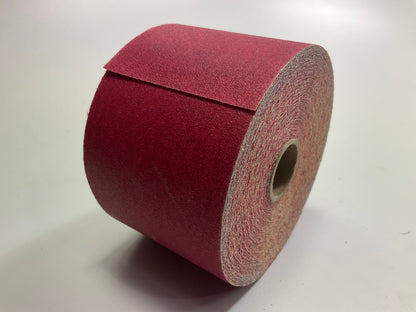 3M 01687 Stikit Red Abrasive PSA Sheet Sandpaper Roll P120 Grit 2-3/4'' X 25 Yd