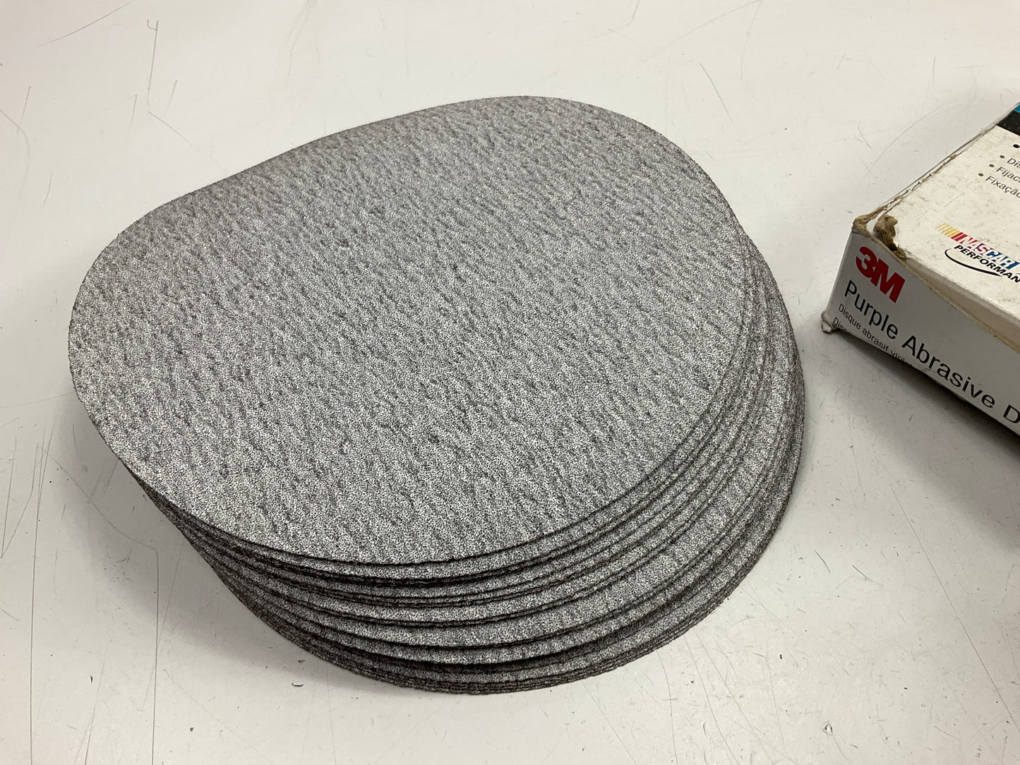 3M 01743 8'' 80 Grit Hookit Purple Sanding Abrasive Discs, Box Of (25)