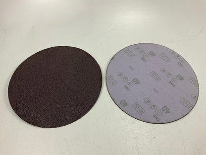 3M 01744 8'' Purple Abrasive Sanding Disc, 40E, Hook It Style, 40 Grit, 25 Discs