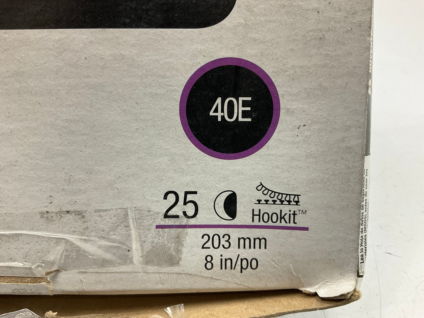 3M 01744 8'' Purple Abrasive Sanding Disc, 40E, Hook It Style, 40 Grit, 25 Discs