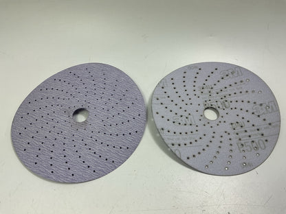 3M 01810 500 Grit 6'' Purple Clean Hookit Sanding Discs - Box Of 50