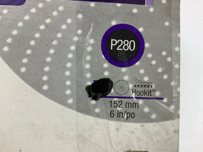 (35 Discs Total) 3M 01813 Purple Clean Sanding 6'' Discs P280, 280 Grit, Hookit