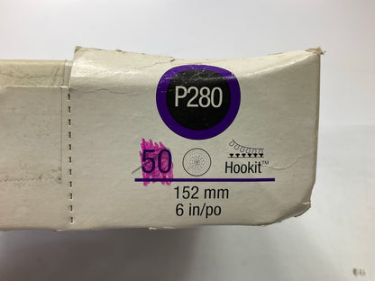 3M 01813 Purple Clean Sanding 6'' Discs P280, 280 Grit, Hookit (49 Discs Total)