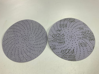 3M 01815 Purple Clean Sanding Disc Hookit P220 220 Grit 6'' Disc, 50 Discs / Box