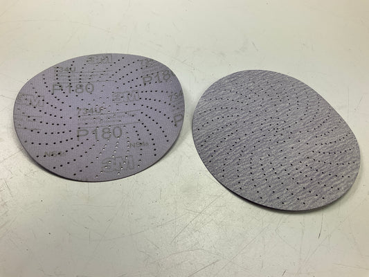 3M 01816 Hookit Purple Clean Sanding Abrasive Disc 334U 180 Grit, 38 Discs