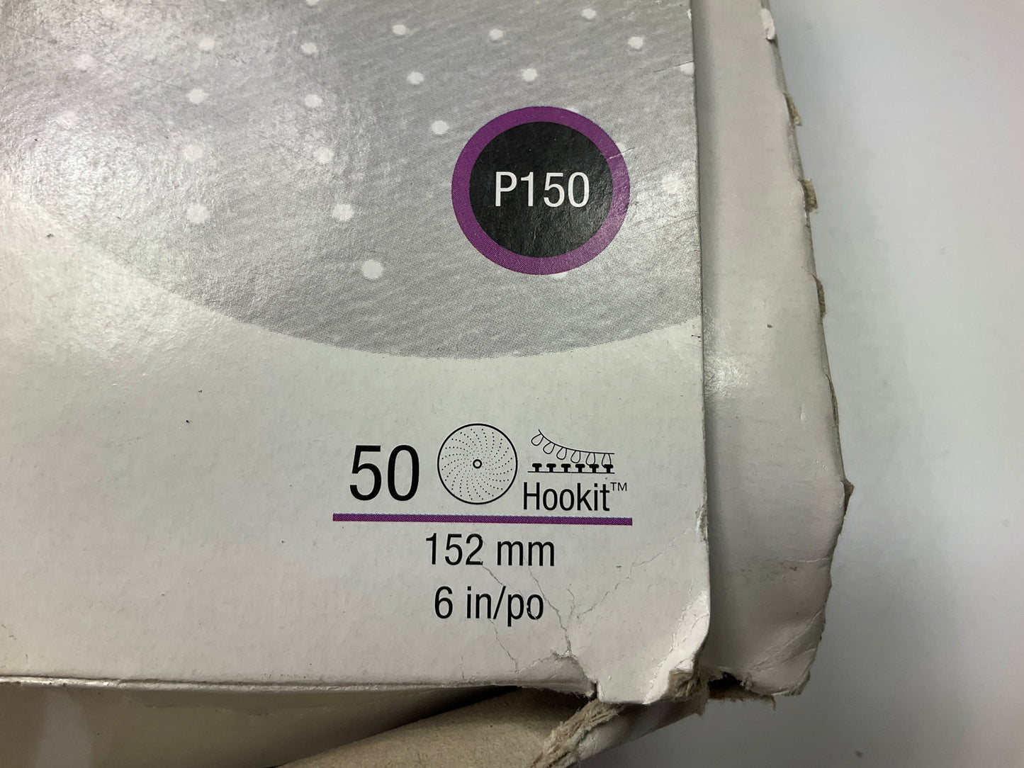 3M 01817 Purple Clean Sanding Hookit Disc, 6 Inch, P150 Grit - 50 Discs Per Box