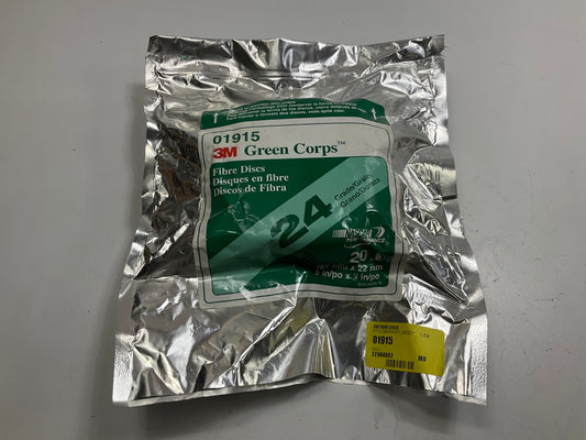 3M 36507 Green Corps Fibre Sanding Disc, 5'' X 7/8'', 40 Grit, Pack Of 20 Discs