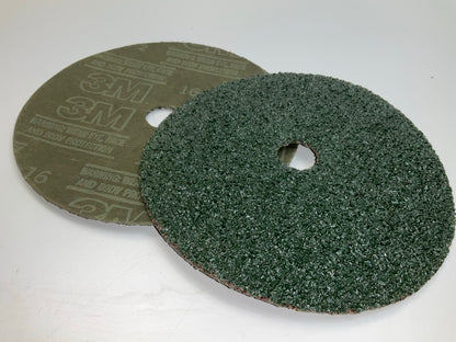 (11) 3M 01924 Green Corps 7'' X 7/8'' Grinding Sanding Fibre Discs, 16 Grade Grit