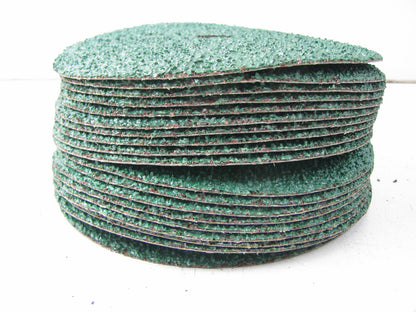 (19) 3M 01924 Green Corps 7'' X 7/8'' Grinding Sanding Fibre Discs, 16 Grade Grit